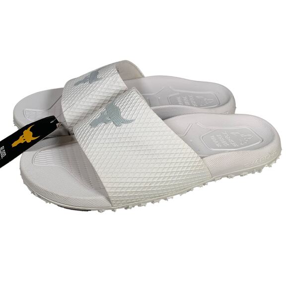 Under Armour White Slide Sandals Read Ad - Picture 1 of 10